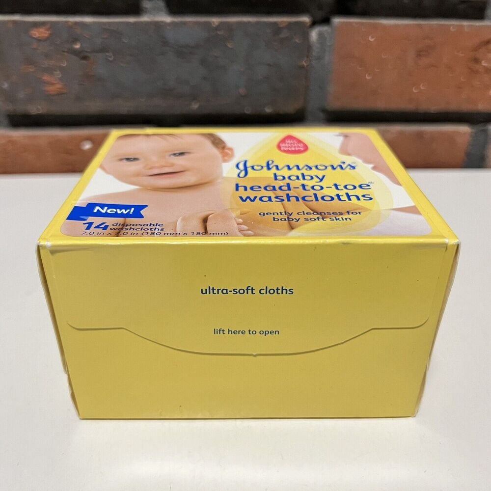 Johnsons Baby HEAD-TO-TOE Washcloths - 14 Count - NOS Disposable Discontinued - Picture 4 of 7
